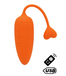 CARROT, Un Œuf vibrant avec télécommande, couleur et forme "Carotte" en silicone médical - BQ134ORA